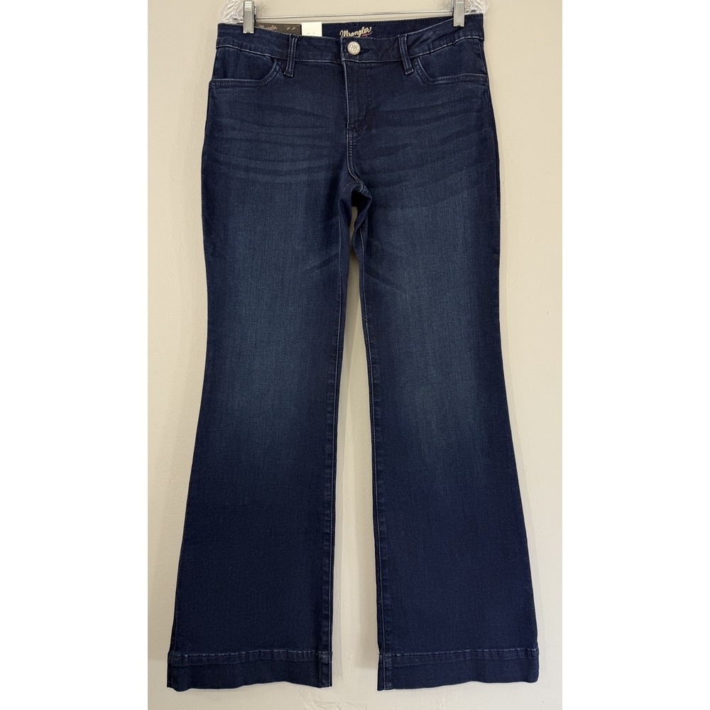 Wrangler Retro Women's Trouser Jeans 9/10 Wide Leg Mae Mid Rise Flare NWT